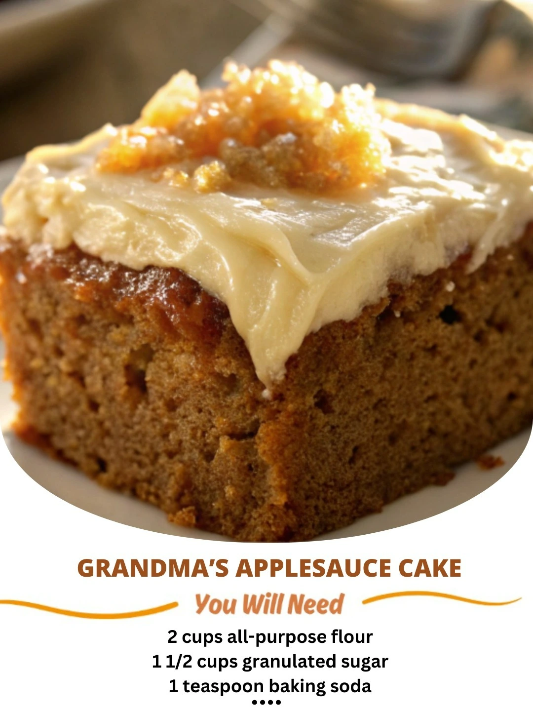 Grandma’s Applesauce Cake 🍎🍂: A Cozy, Old-Fashioned Dessert for Any Occasion