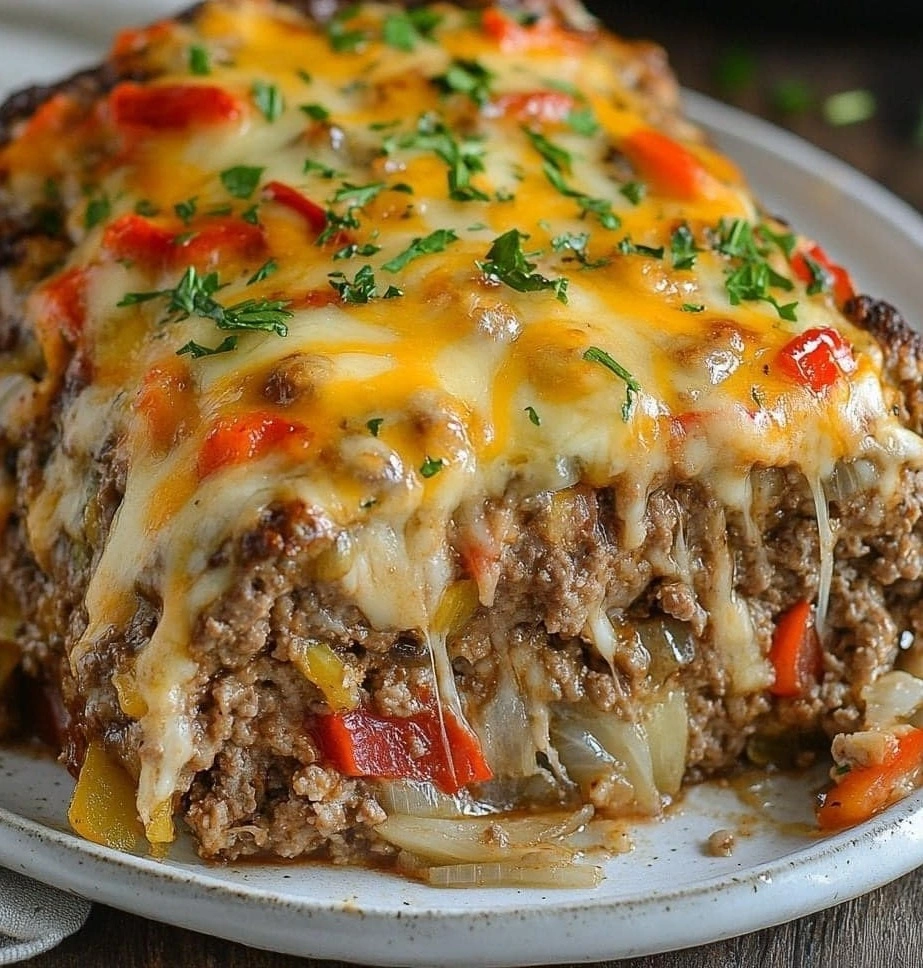 Philly Cheesesteak Meatloaf Recipe