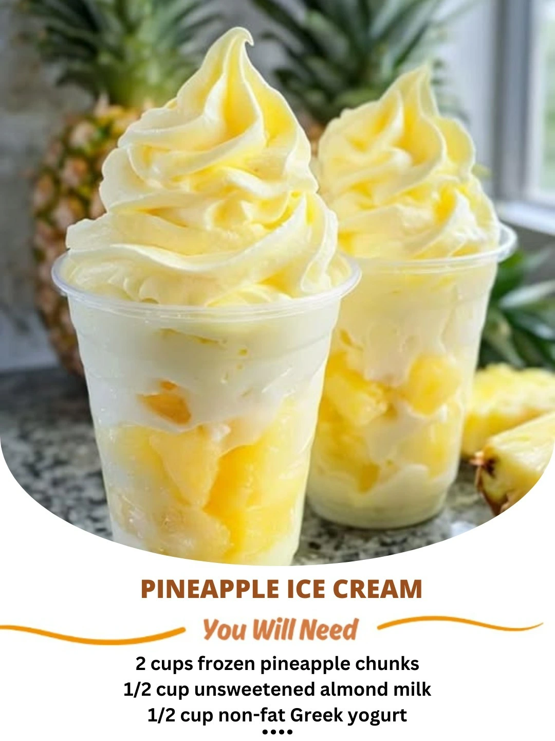 Homemade Pineapple Ice Cream 🍍🍦