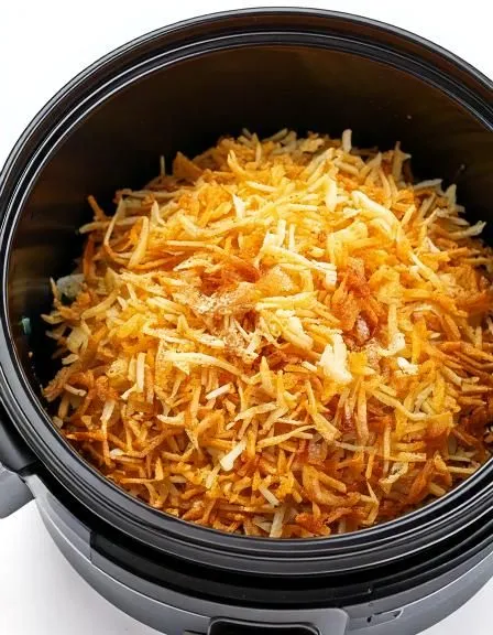 Put frozen hash browns in a slow cooker with 4 more ingredients. The result is the creamiest soup you’ll ever taste.