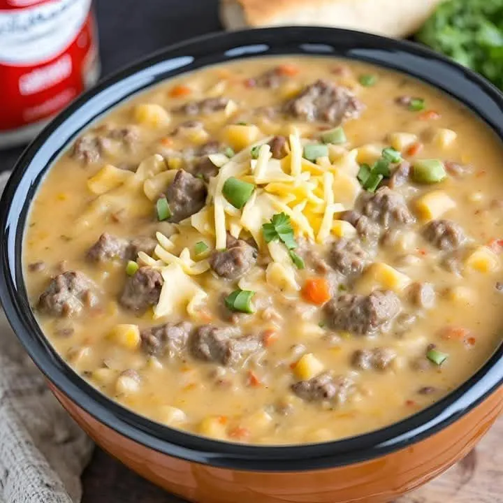 Crockpot Cheeseburger Soup