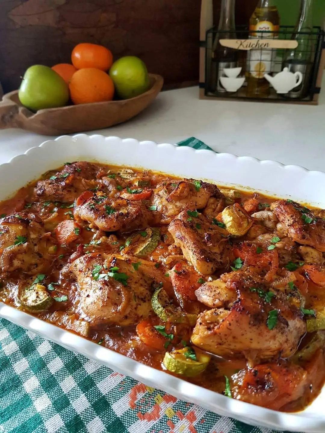 BAKED MOROCCAN-SPICED CHICKEN WITH VEGETABLES