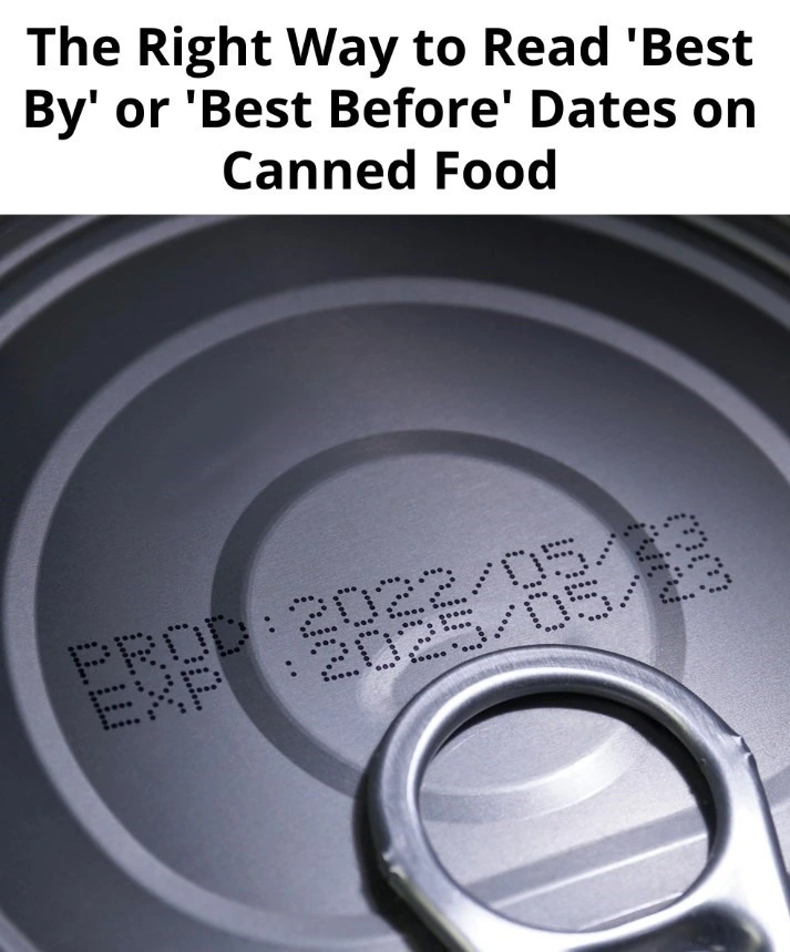The Right Way to Read ‘Best By’ or ‘Best Before’ Dates on Canned Food