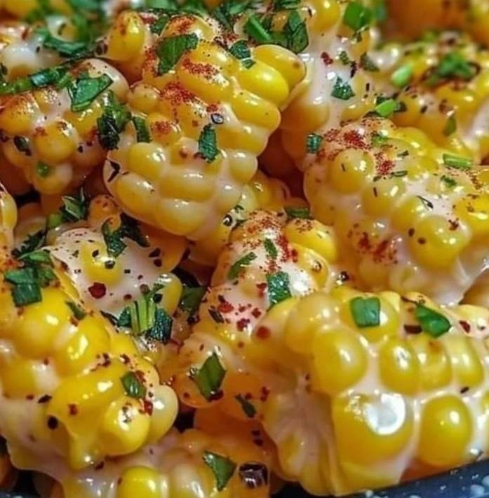 Creamy Herb-Infused Corn with Alabama White Sauce
