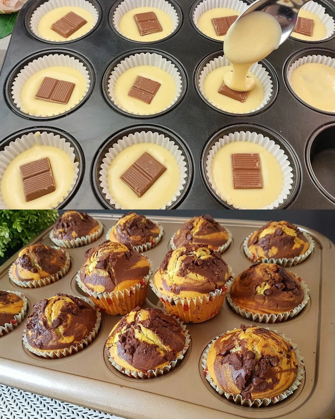 Muffins ready for the oven in 2 minutes