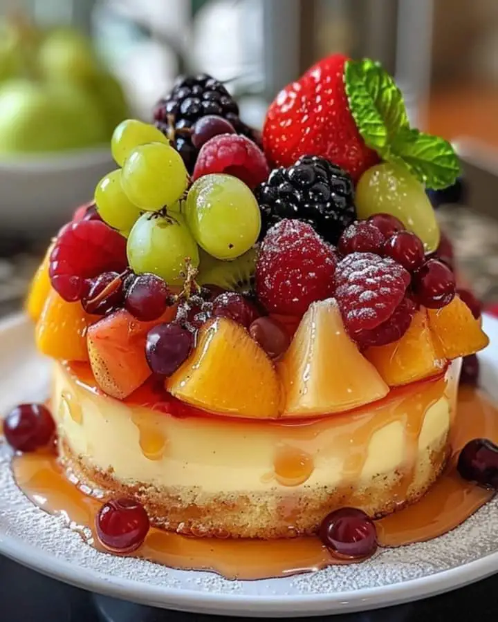 Fruit Salad Cheesecake Recipe
