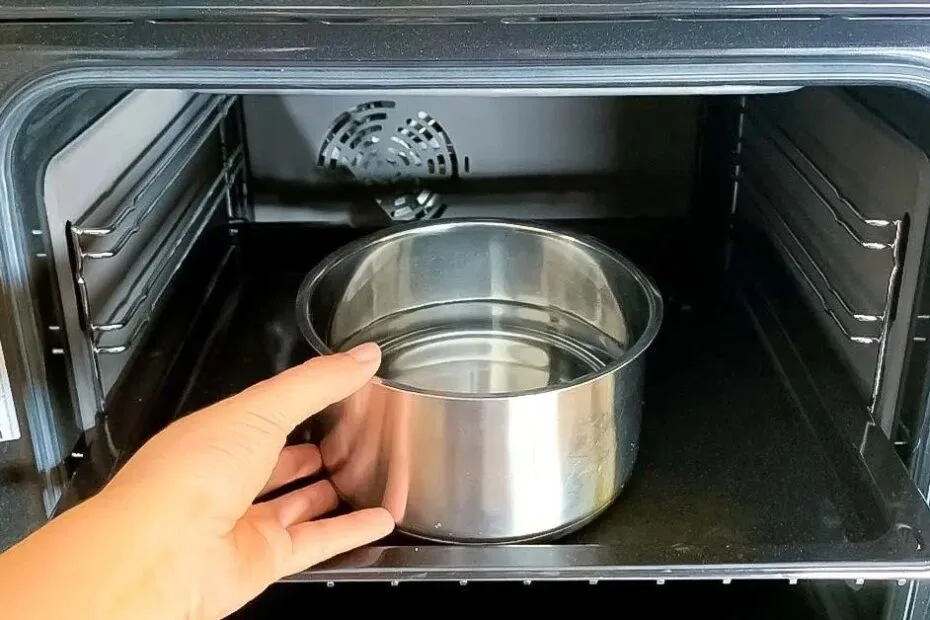 I fill the pan and put it in the oven. Dirt comes off the walls and grille on its own