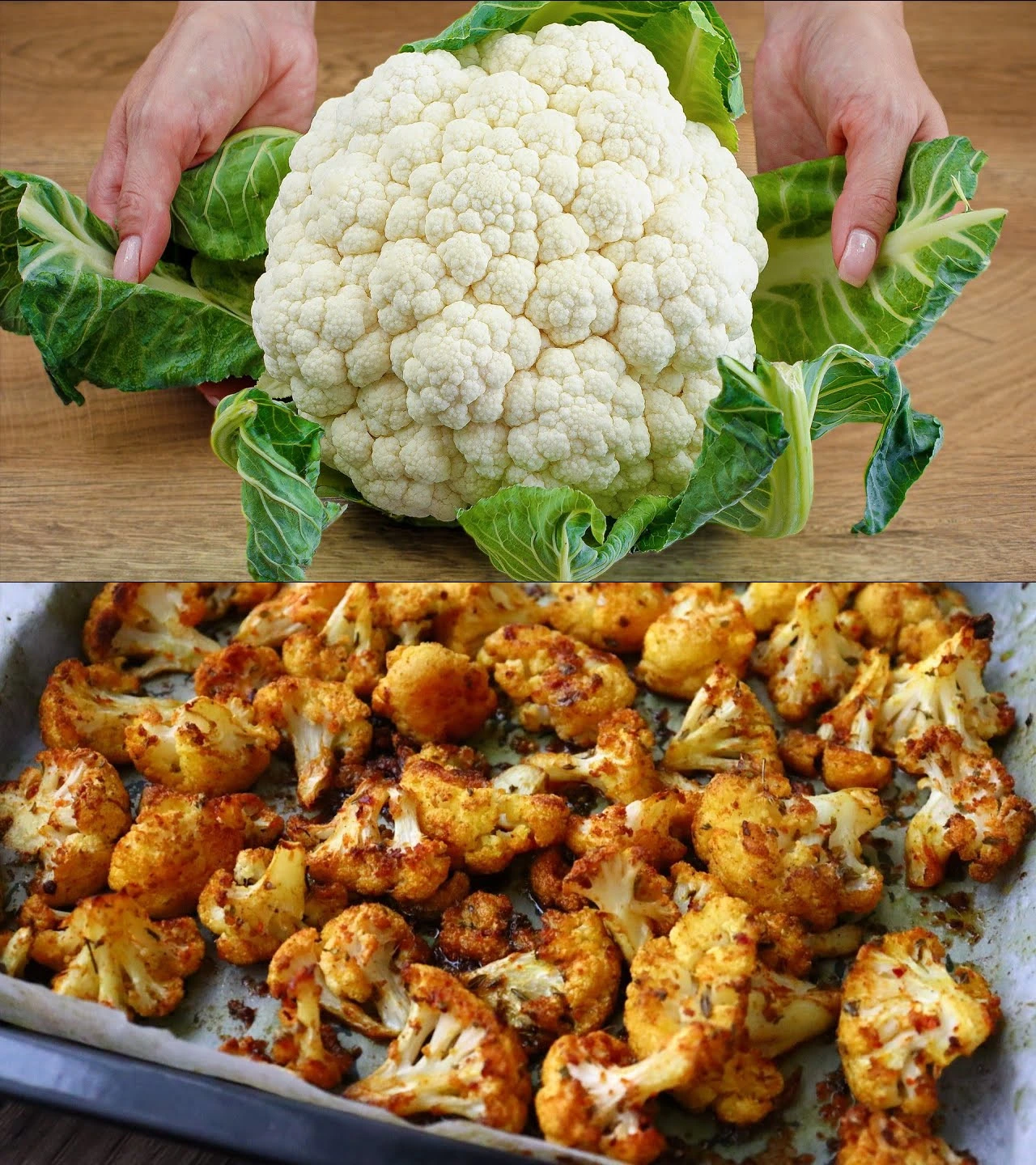 How delicious is that, crispy cauliflower from the oven