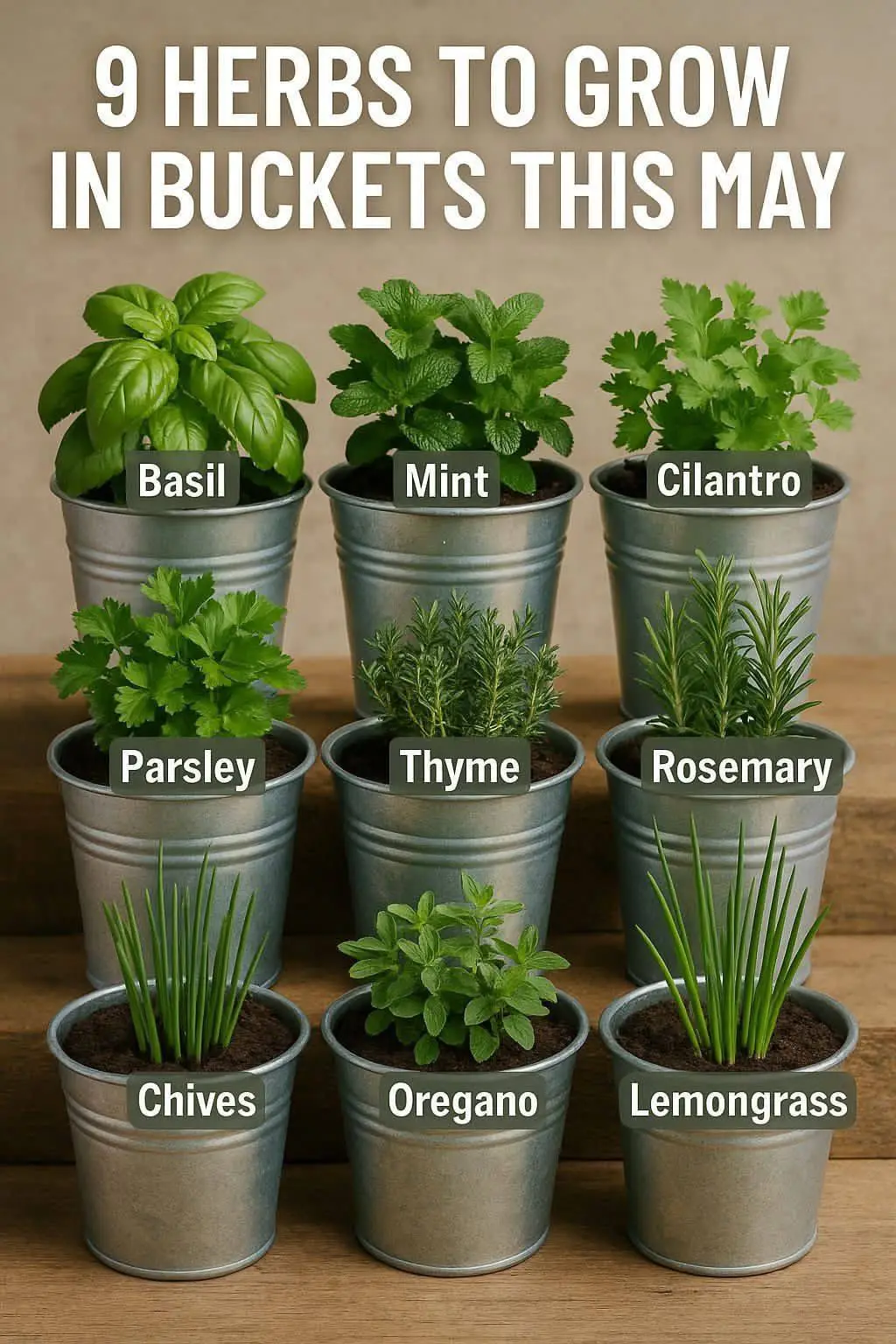 9 herbs you can cultivate in buckets this May