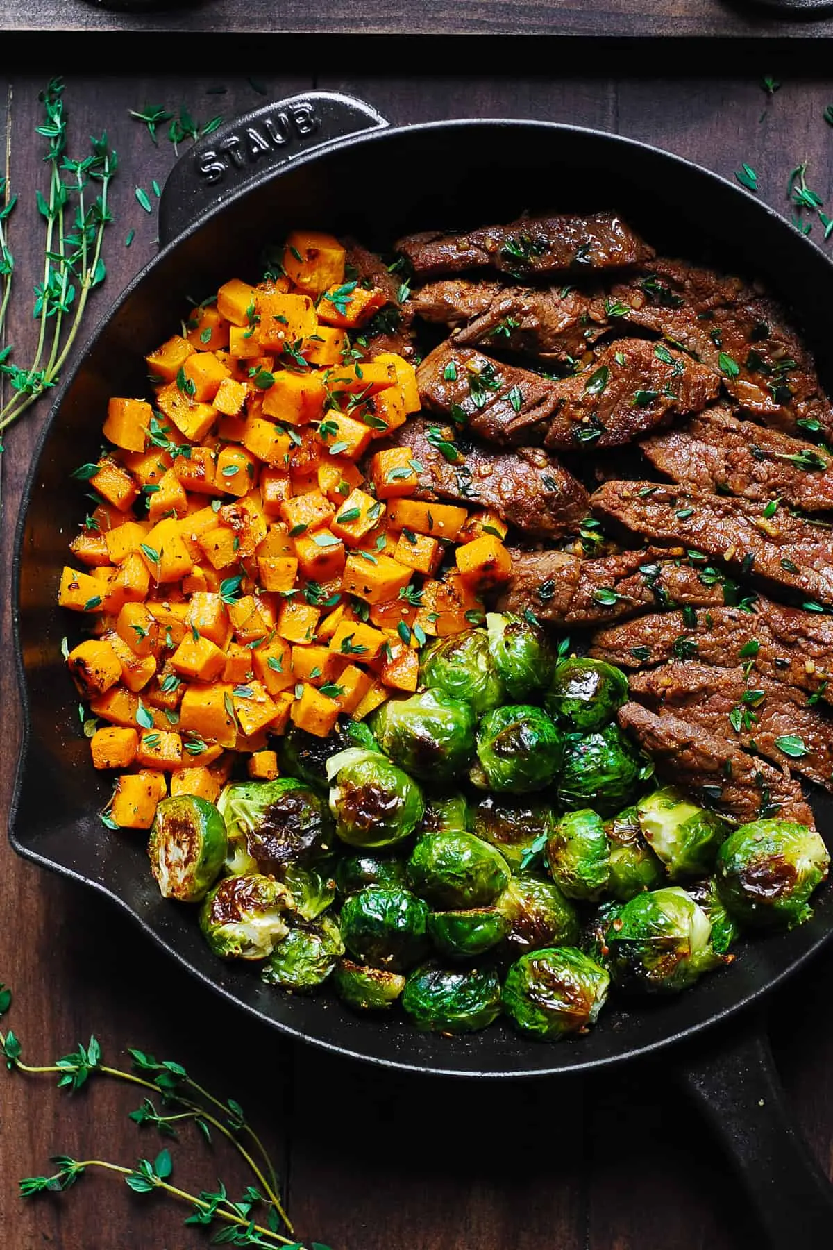 Steak and Fried Brussels Sprouts Recipe