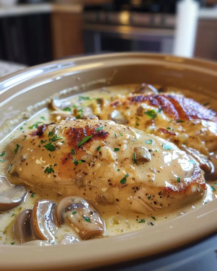 Creamy Caesar Chicken with Mushrooms