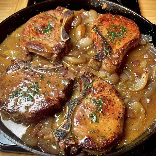 SMOTHERED PORK CHOPS